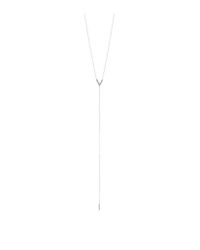 Adina Reyter | Metallic V Bar Lariat Necklace In Silver | Lyst