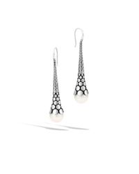 John Hardy | White Dot Earrings | Lyst