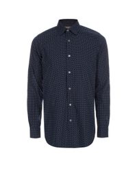 Paul Smith | Blue Men's Tailored-fit Navy 'mini Floral' Print Shirt for Men | Lyst