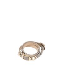 Balenciaga | Gray Holiday Collection Classic Metallic Edge Bracelet Triple Tour | Lyst