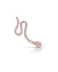 Anne Sisteron - Pink 14kt Rose Gold Diamond Snake Ear Cuff - Lyst