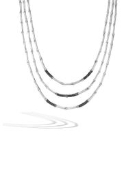 John Hardy | Metallic Bamboo Three Row Necklace | Lyst
