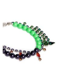Joomi Lim | Green Crystal Bead Double Strand Bracelet | Lyst