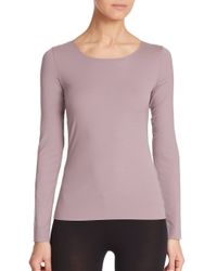 Wolford | Purple Pure Long-sleeve Tee | Lyst