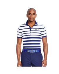 Ralph Lauren | Blue Tailored-fit Striped Polo for Men | Lyst