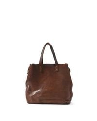 Polo Ralph Lauren | Brown Large Burnished Leather Tote | Lyst