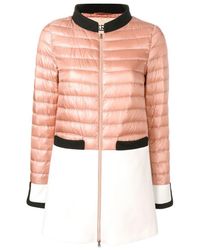Parka bicolore Herno en coloris Pink