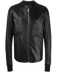 Rick Owens - Black Band Collar Jacket for Men - Lyst