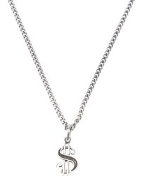 Saint Laurent | Metallic Dollar Sign Necklace for Men | Lyst
