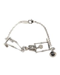 Vivienne Westwood - Metallic Skeleton Pendant Bracelet - Lyst