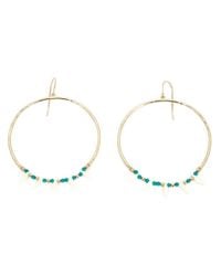 Aurelie Bidermann | Green 'surfing' Resin Bead Hoop Earrings | Lyst