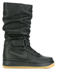 lyst nike air force 1 upstep guerriero scarpe in nero per gli uomini. lyst nike air force 1 upstep guerriero scarpe in nero per gli uomini.