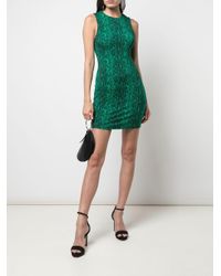 Alice + Olivia Green Kleid mit Schlangenleder-Print
