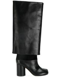 Maison Margiela - Black Oversized Long Tabi Boots - Lyst
