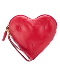 Anya Hindmarch Red Chubby Heart Clutch Bag