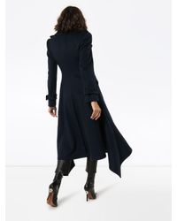 Alexander McQueen Asymmetrische Jas in het Blue