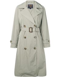 Woolrich Green Klassischer Trenchcoat