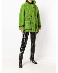 Tom Ford Oversized Lammy Coat in het Green