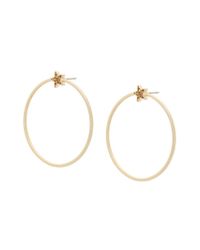 FEDERICA TOSI - Metallic Cubic Zirconia Hoop Earrings - Lyst