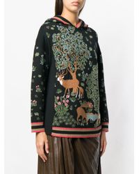 Alberta Ferretti Black Embroidered Oversized Sweater