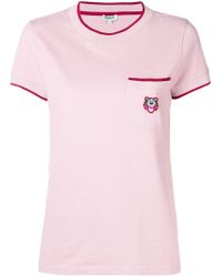 KENZO - Pink Tiger Crest Straight Tshirt - Lyst