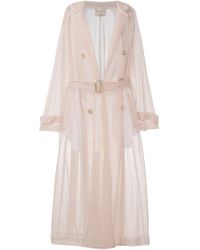 Trench à effet transparent Erika Cavallini Semi Couture en coloris Natural