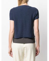 Manteau à taille nouée Fabiana Filippi en coloris Blue