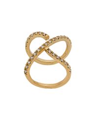 FEDERICA TOSI - Metallic Cross Ring - Lyst