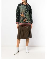 Alberta Ferretti Black Embroidered Oversized Sweater