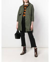 Herno Mantel Met Driekwart Mouwen in het Green