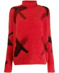 Pull à col roulé Suzusan en coloris Red