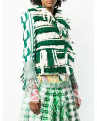 Thom Browne Shrunken Tweed Sport Coat in het Green