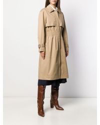 Trench à taille froncée Victoria Beckham en coloris Natural