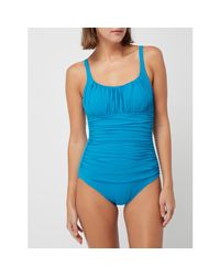Gottex Blue Badeanzug mit Raffungen