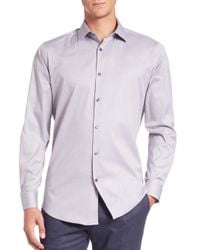 Theory | Blue Slim-fit Dover Cotton Sportshirt for Men | Lyst