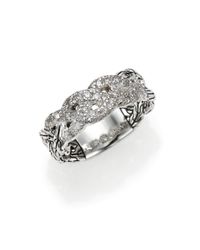 John Hardy | Metallic Classic Chain Diamond & Sterling Silver Braided Ring | Lyst