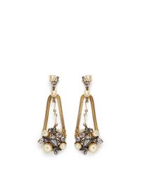 Erickson Beamon | Metallic 'stratosphere' Crystal Chain Drop Earrings | Lyst