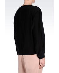 Armani Jeans | Black Viscose Blouse | Lyst