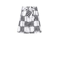 Balenciaga | White Canopee-print Drape Front Skirt | Lyst