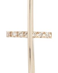 Hirotaka | Metallic Medium Size Gossamer Floating Diamond Bar Oval Earring | Lyst