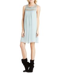 BCBGeneration | Blue Lace Yoke Baby-doll Dress | Lyst