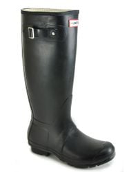 HUNTER | Black Rubber Rain Boot | Lyst