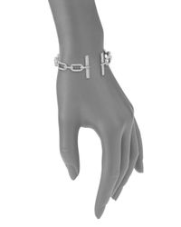 Michael Kors | Metallic Cityscape Chains Pavé Frozen Bangle Bracelet/silvertone | Lyst
