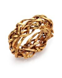 Oscar de la Renta | Metallic Ribbon Bangle Bracelet | Lyst