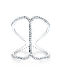Anne Sisteron - Metallic 14kt White Gold Diamond Phantom Ring - Lyst
