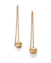 Marco Bicego | Metallic Delicati 18k Yellow Gold Threaded Sphere Drop Earrings | Lyst