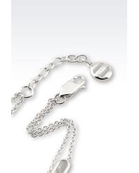 Emporio Armani | Metallic Bracelet In Silver And Mother-of-pearl | Lyst