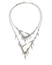 Alexis Bittar | Metallic Lucite Glacial Crystal Two-tier Necklace | Lyst