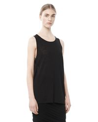 Alexander Wang | Black Linen Silk Tank | Lyst
