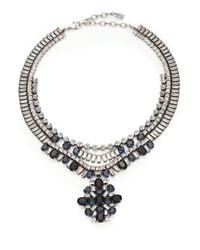 DANNIJO | Metallic Mikhail Crystal Medallion Bib Necklace | Lyst